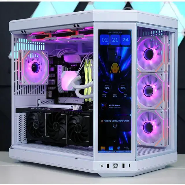 Main image of TECHNOID Limited Edition Gaming PC - Intel Core i7 14700KF, 32GB Ram, 2TB SSD, RTX 5070 , Windows 11 HOME, HYTE Y70 Touch infinite, White