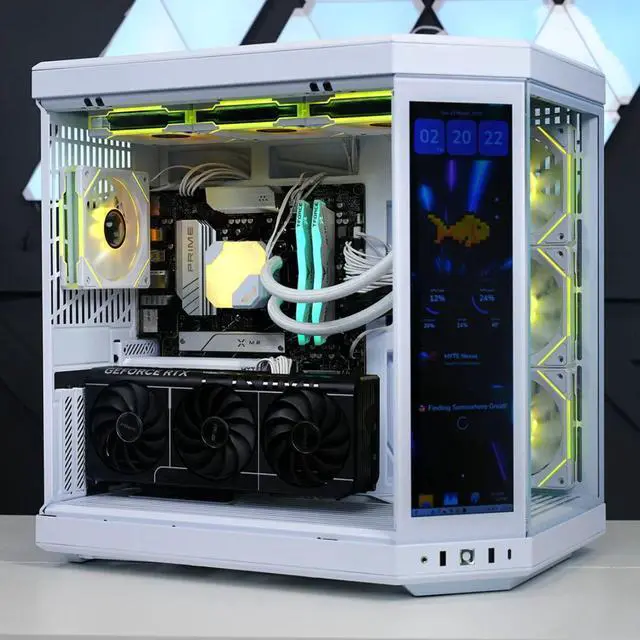 Alt view image 4 of 5 - TECHNOID Limited Edition Gaming PC - Intel Core i7 14700KF, 32GB Ram, 2TB SSD, RTX 5070 , Windows 11 HOME, HYTE Y70 Touch infinite, White