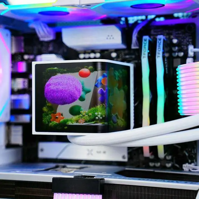 Alt view image 5 of 5 - TECHNOID Frozen Gaming PC - RTX 5070 - AMD Ryzen 7 9700X - 32GB DDR5 - 2TB SSD - Win 11 HOME - AI Ready - 850w 80 Plus Gold PSU - VR Compatible - White