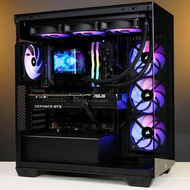 Alt view image 2 of 5 - TECHNOID Nova Gaming PC - Intel i9-14900K, 32GB Ram, 2TB SSD, RTX 5070 Ti , Windows 11 HOME, Tryx Panorama 360, Black
