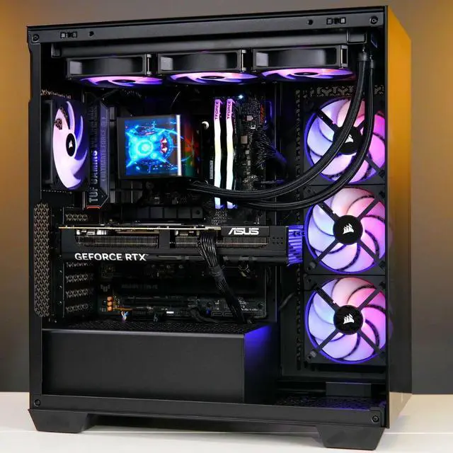 Alt view image 3 of 5 - TECHNOID Nova Gaming PC - Intel i9-14900K, 32GB Ram, 2TB SSD, RTX 5070 Ti , Windows 11 HOME, Tryx Panorama 360, Black