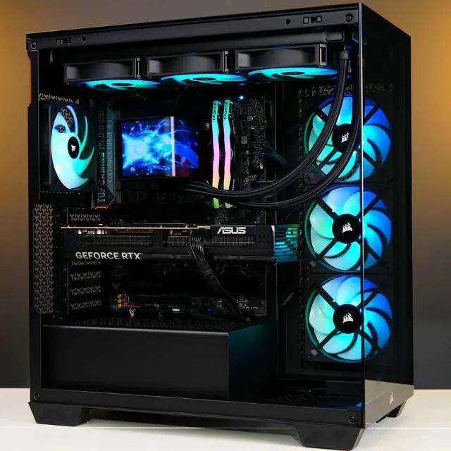 Alt view image 4 of 5 - TECHNOID Nova Gaming PC - Intel i9-14900K, 32GB Ram, 2TB SSD, RTX 5070 Ti , Windows 11 HOME, Tryx Panorama 360, Black