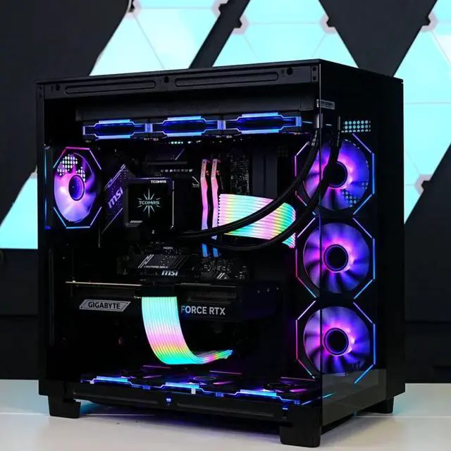 Alt view image 2 of 5 - TECHNOID IGNITE Gaming PC - GeForce RTX 5080 - AMD Ryzen 7 9800X3D - 64GB DDR5 - 2TB SSD - Win 11 HOME - AI Ready - VR Compatible