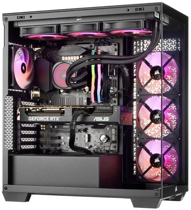 Alt view image 2 of 5 - TECHNOID Nova Gaming PC - GeForce RTX 5080 - AMD Ryzen 7 9800X3D - 64GB DDR5 - 2TB SSD - Win 11 HOME - AI Ready - 850w 80 Plus Gold PSU - VR Compatible - Black