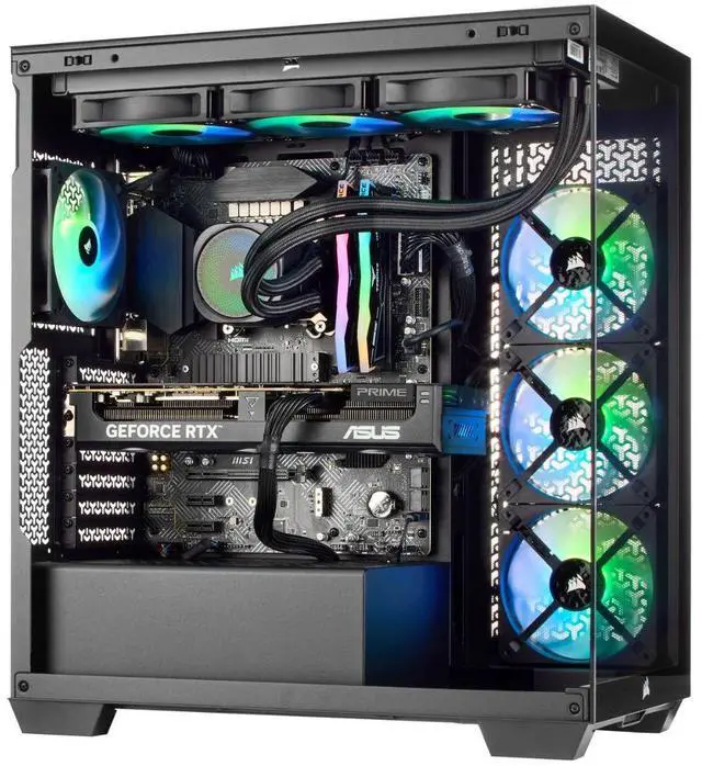 Alt view image 4 of 5 - TECHNOID Nova Gaming PC - GeForce RTX 5080 - AMD Ryzen 7 9800X3D - 64GB DDR5 - 2TB SSD - Win 11 HOME - AI Ready - 850w 80 Plus Gold PSU - VR Compatible - Black