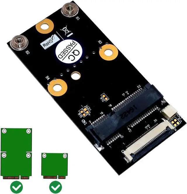 Alt view image 2 of 6 - M.2 Wifi Adapter M.2 NGFF Key B+M to Mini PCI-E Wifi Network Card M.2 to Mini PCI Express Wifi Bluetooth Adapter with FFC Cables