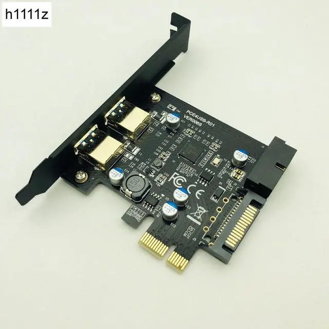 Main image of Super Speed USB 3.0 PCI-E 2 Port PCI Express Expansion Card 19-Pin Power Connector for Desktops PC PCI Express USB 3.0 Cards