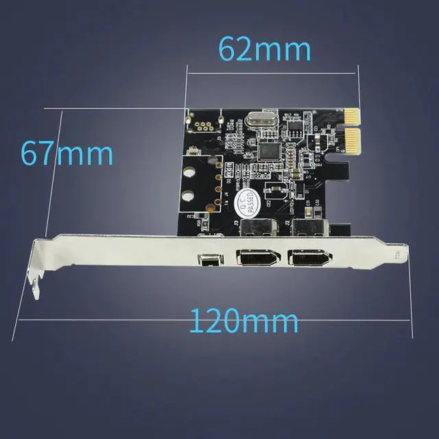 Alt view image 5 of 6 - XT-XINTE Expansion Card PCIe 3 Ports 1394A Firewire PCI Express to IEEE 1394 Adapter Controller 2 x 6 Pin And 1 x 4 Pin