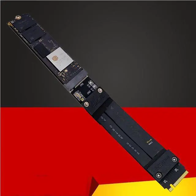 Main image of Riser Cable M.2 NVMe SSD Extension Cable Solid Drive Riser Card NGFF M.2 to KEY-M M2 Extender PCIe 3.0 X4 Full Speed Riser Cable