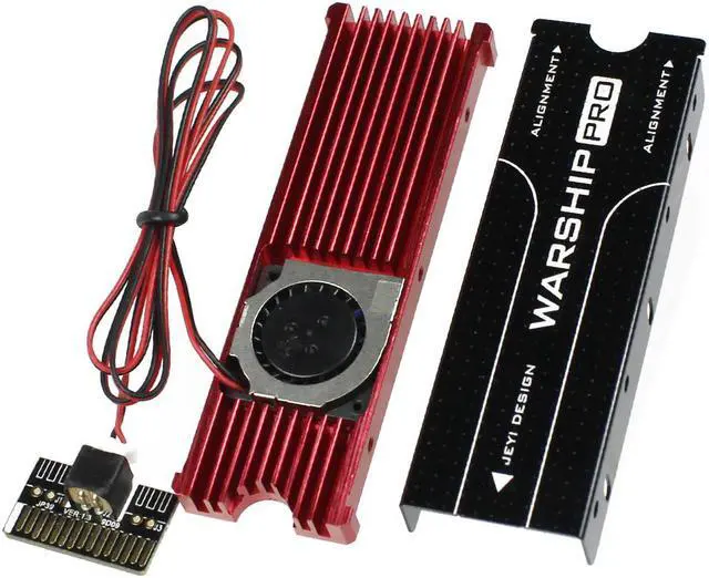 Alt view image 3 of 6 - JEYI Cooling Warship Fan for NVME for NGFF M.2 Heatsink 2280 ssd Metal Sheet Thermal Conductivity Silicon Wafer Fan Heatsink