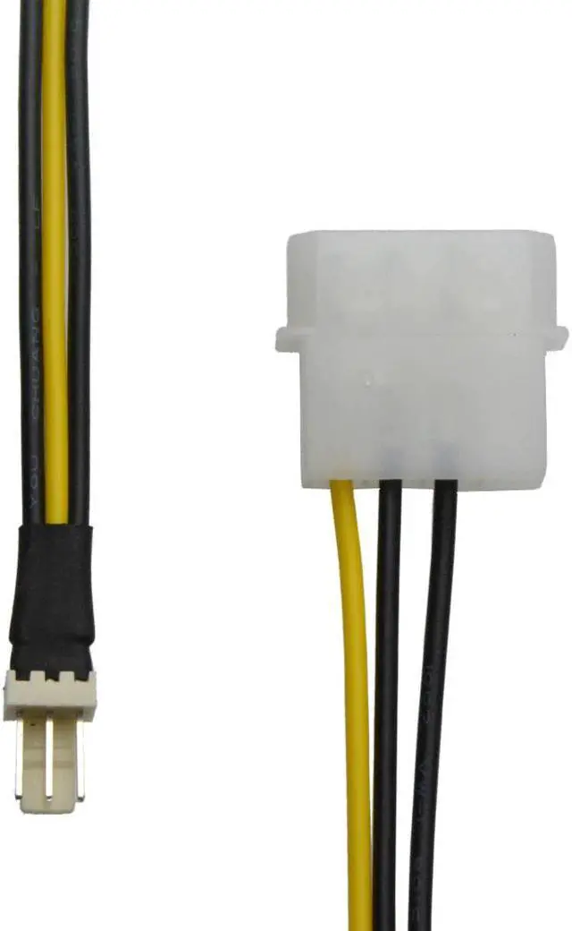 Alt view image 2 of 2 - 4pin Molex Male Port to 3Pin Male PC Fan Cooler Converter Cable D plug IDE Power to 3 Pin Connector Power supply Cable