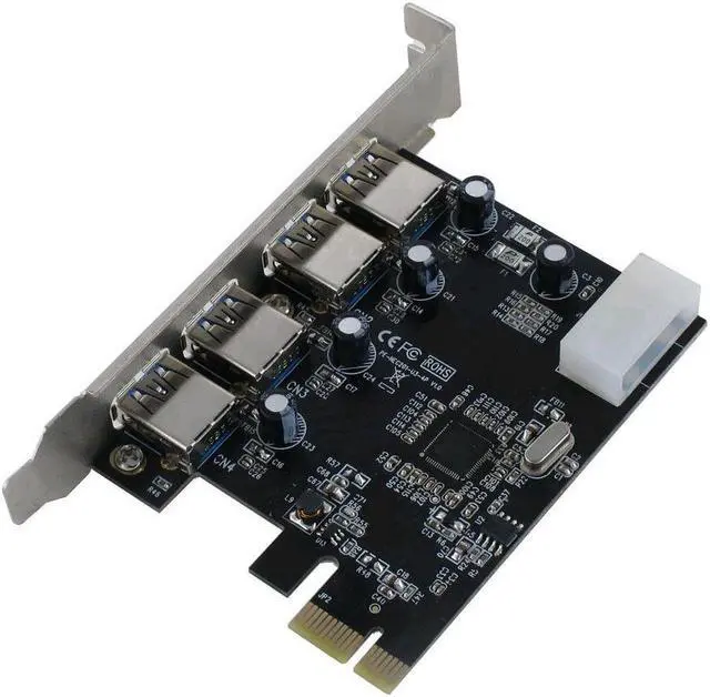 Alt view image 2 of 6 - Superspeed 5Gbps 4 ports USB 3.0 PCI-e Control Card PCI Express to USB3.0 Converter Adapter
