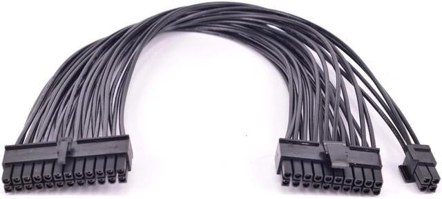 Alt view image 3 of 3 - 24pin to 20+4 Pin Port Power Supply Cable 24 Pin Male to 24Pin 20Pin Male ATX power adapter Cable