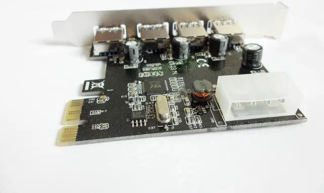 Alt view image 5 of 6 - Superspeed 5Gbps 4 ports USB 3.0 PCI-e Control Card PCI Express to USB3.0 Converter Adapter