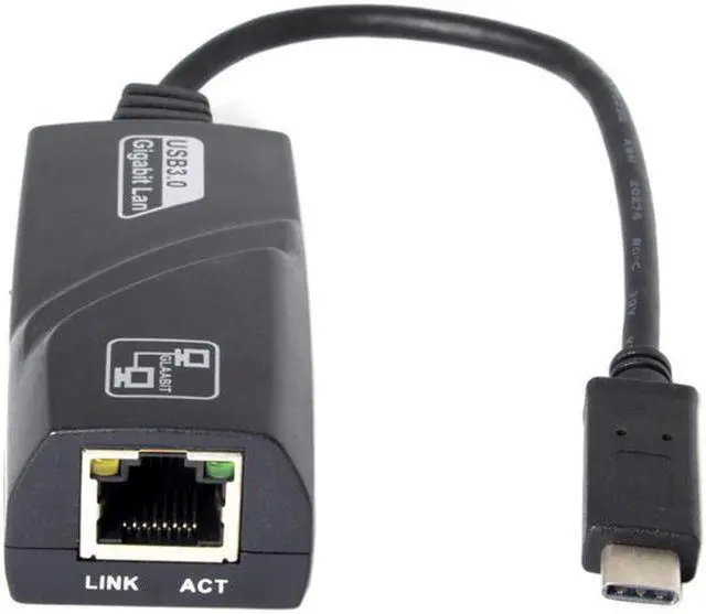 Alt view image 3 of 5 - USB 3.1 type C Thunderbolt 3 to 1Gb/s Gigabit Ethernet LAN Network Adapter USB-C to RJ45 100/1000Mbps