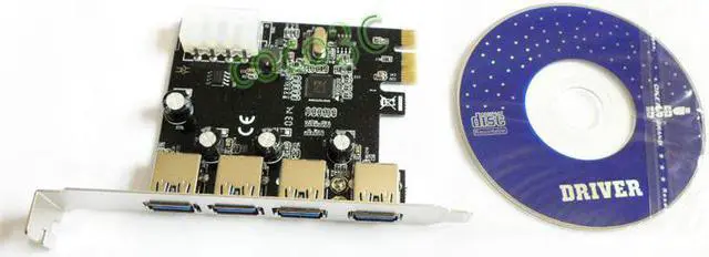 Alt view image 6 of 6 - Superspeed 5Gbps 4 ports USB 3.0 PCI-e Control Card PCI Express to USB3.0 Converter Adapter