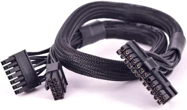 Alt view image 2 of 6 - PSU Modular 14+10pin to 20+4Pin ATX 24Pin Motherboard Sleeve Power Supply Cable for Corsair RM1000 RM850 RM750 RM650 RM550 RM450