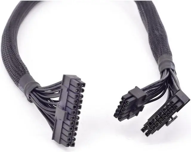 Alt view image 2 of 4 - For Cooler Master V850 V1000 V1300 Platinum V650 V750 V850 Gold ATX 24 Pin Power supply Cable PSU Modular 18+10 Pin to 24Pin MB