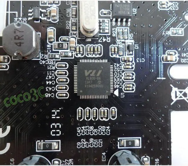 Alt view image 4 of 6 - Superspeed 5Gbps 4 ports USB 3.0 PCI-e Control Card PCI Express to USB3.0 Converter Adapter