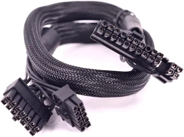 Alt view image 6 of 6 - PSU Modular 14+10pin to 20+4Pin ATX Power Supply Cable 24Pin Motherboard Flat Cable for Corsair HX1200i HX1000i HX850i HX750i