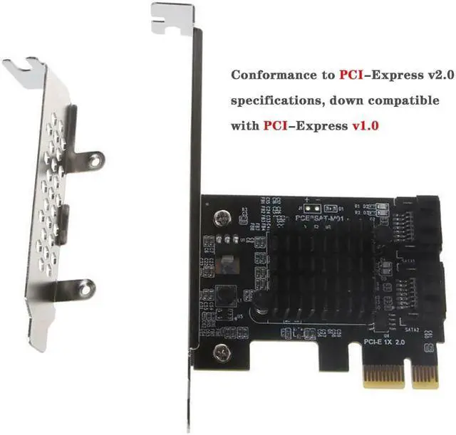 Alt view image 5 of 6 - PCI-E to SATA Adapter 6G Speed PCI-E to SATA Converter Expansion Card Multiplier PCI Express SATA Port Marvell 88SE9125