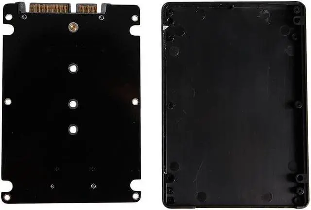 Alt view image 5 of 6 - B+M Key Socket 2 M.2 NGFF (SATA) SSD to 2.5 SATA Adapter Card with Case New