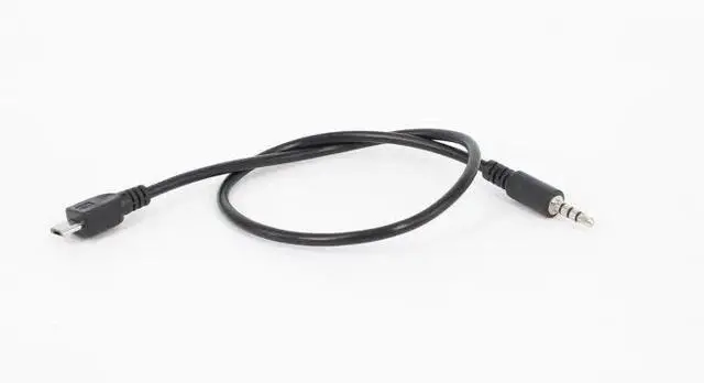 Alt view image 4 of 5 - 3.5mm Stereo Plug Male to Micro USB 5Pin Male Adapter Converter Audio Cable Black 40cm