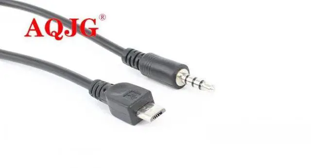Main image of 3.5mm Stereo Plug Male to Micro USB 5Pin Male Adapter Converter Audio Cable Black 40cm
