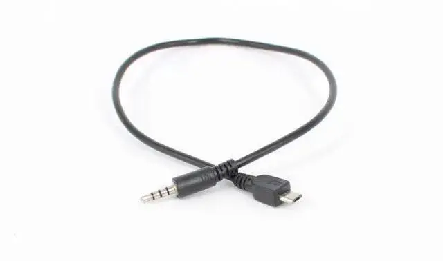 Alt view image 2 of 5 - 3.5mm Stereo Plug Male to Micro USB 5Pin Male Adapter Converter Audio Cable Black 40cm