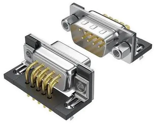 Alt view image 3 of 4 - 1PCS 3U Gold Plated Solid Pin DR9 MALE feMALE PCB Mount serial port CONNECTOR RIGHT ANGLE DB9 D-Sub RS232 COM CONNECTORS Adapter