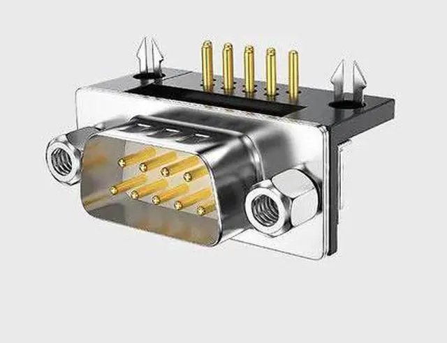 Alt view image 2 of 4 - 1PCS 3U Gold Plated Solid Pin DR9 MALE feMALE PCB Mount serial port CONNECTOR RIGHT ANGLE DB9 D-Sub RS232 COM CONNECTORS Adapter