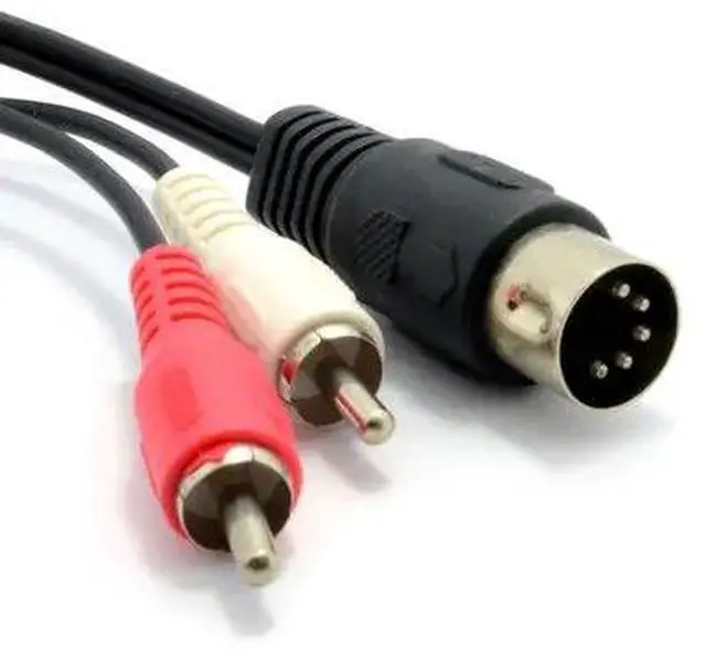 Alt view image 4 of 4 - 5-Pin DIN Male MIDI Cable to 2 Dual RCA Male Plug Audio Cable For Naim, Quad Stereo Systems  150CM