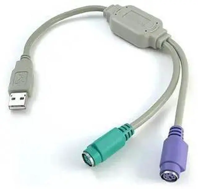 Alt view image 4 of 6 - USB Male To PS/2 PS2 Female Cable Adapter Converter Use USB  to PS2 Cord  Converter Adapter For Keyboard Mouse  white
