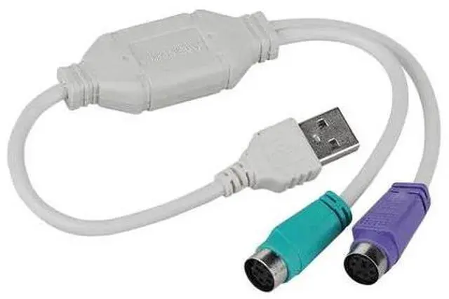 Alt view image 2 of 6 - USB Male To PS/2 PS2 Female Cable Adapter Converter Use USB  to PS2 Cord  Converter Adapter For Keyboard Mouse  white