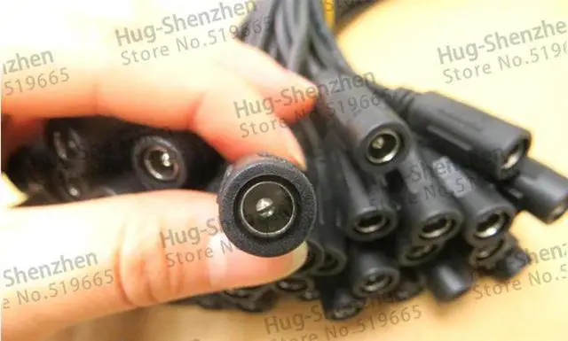Alt view image 3 of 6 - 30cm DC power female connector power cord cable size 5.5*2.1 Power female Plug Connector for Monitoring,led light--10pcs