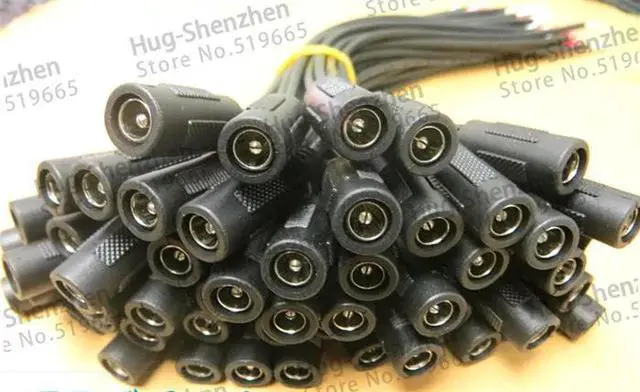 Alt view image 2 of 6 - 30cm DC power female connector power cord cable size 5.5*2.1 Power female Plug Connector for Monitoring,led light--10pcs
