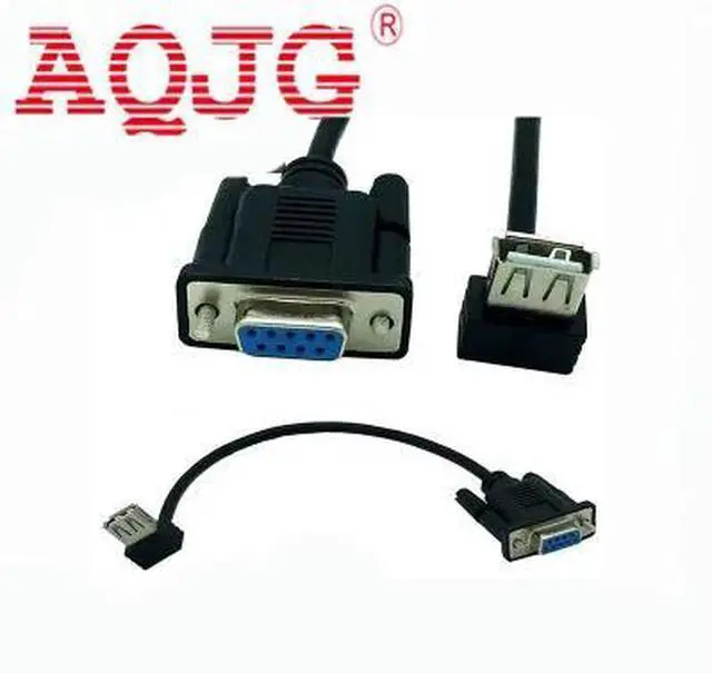 Alt view image 2 of 3 - 10pcs RS232 DB9 Female to USB 2.0 A Female Serial Cable Adapter Converter 8" Inch 25cm