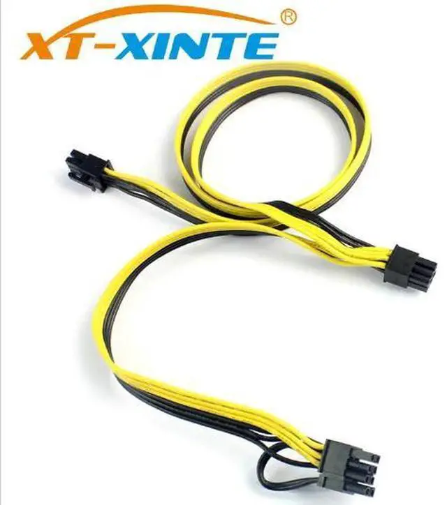 Alt view image 3 of 6 - 10Pcs Modular PSU Power Supply Cables PCI e 6pin to PCI-e 8 pin +6pin PCI Express Internal Splitter Ribbon Miner Cable