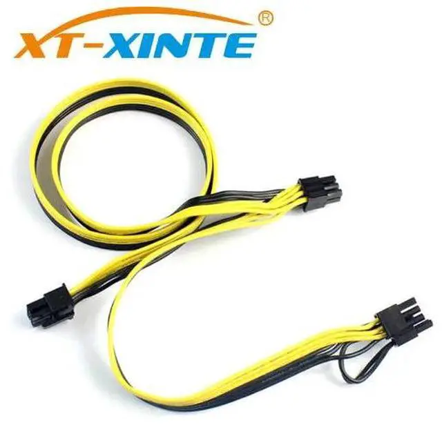 Alt view image 2 of 6 - 10Pcs Modular PSU Power Supply Cables PCI e 6pin to PCI-e 8 pin +6pin PCI Express Internal Splitter Ribbon Miner Cable