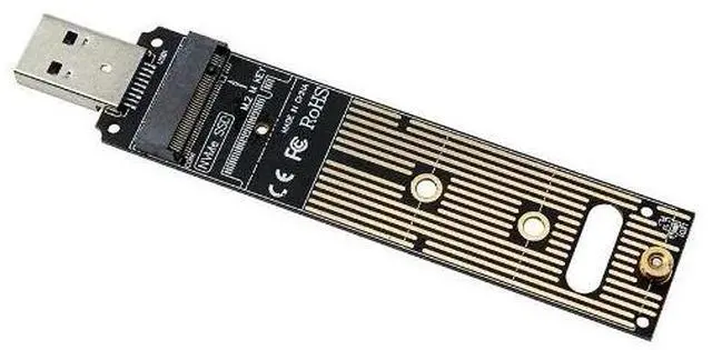 Alt view image 4 of 5 - M.2 NVME M Key SSD to USB 3.1 10Gbps Adapter PCI express to USB-A 3.1 Solid State Drive Internal Converter for 2242/2260/2280