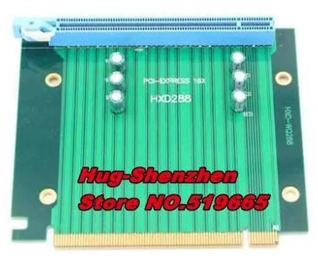 Alt view image 2 of 4 - and  DIY chassis PCI-E Reverse Card X16 graphics card PCI-E 16X 90 degrees Adapter Card for 4U