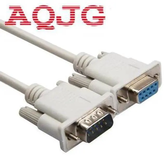 Main image of DB9 Female to Male Serial Null Modem Cable F/M RS232  DB9 Serial RS-232 Com 1.5m 5ft Male to Female Cable Lead for computerWhite