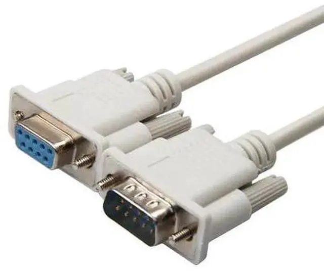 Alt view image 2 of 6 - DB9 Female to Male Serial Null Modem Cable F/M RS232  DB9 Serial RS-232 Com 1.5m 5ft Male to Female Cable Lead for computerWhite