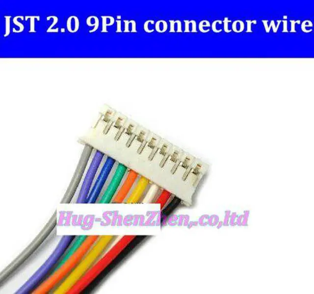 Main image of 50pcs/lot  9P JST 2.0mm PH2.0 PH 2.0 9pin PH-9p connector with cable 500mm wire 24AWG