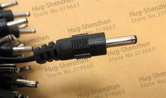 Alt view image 4 of 6 - 100pcs/lot 15cm DC connector adapter cable with 5.5*2.1 female connector to 3.5*1.35 Male connector