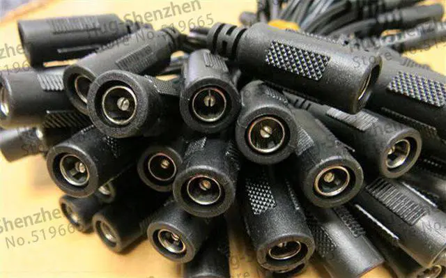 Alt view image 2 of 6 - 100pcs/lot 15cm DC connector adapter cable with 5.5*2.1 female connector to 3.5*1.35 Male connector