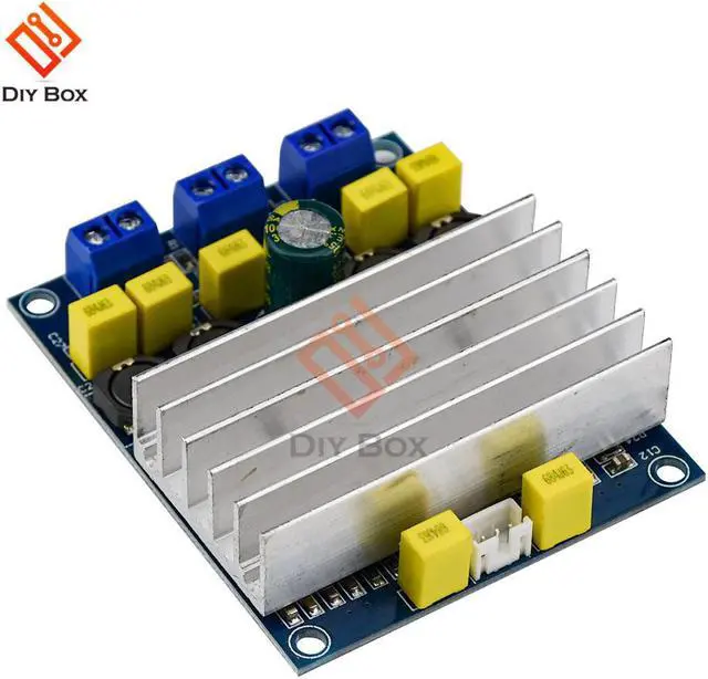 Alt view image 4 of 4 - TDA7492 Class D Digital Amplifier Board module 2x50W High-Power Audio Sound amplifier for speakers Volume Control with Radiator