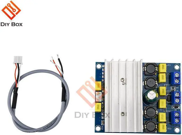Alt view image 2 of 4 - TDA7492 Class D Digital Amplifier Board module 2x50W High-Power Audio Sound amplifier for speakers Volume Control with Radiator