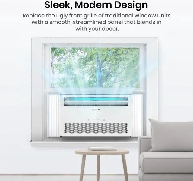 Alt view image 4 of 7 - TOSOT 8,000 BTU Window Air Conditioner with Remote Control, Energy Star Cools Rooms Up to 350 Sq Ft