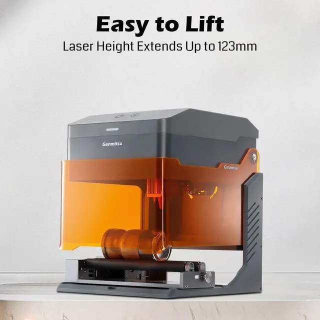 Alt view image 2 of 5 - Kiosk 10W Laser Engraver, Light Weight & Portable Laser Engraver Machine, Home Laser Cutter with Acrylic Enclosure for DIY Wood/Leather/Metal, 3.9 x 3.9inch Engraving Area, Laser Safety Class 1